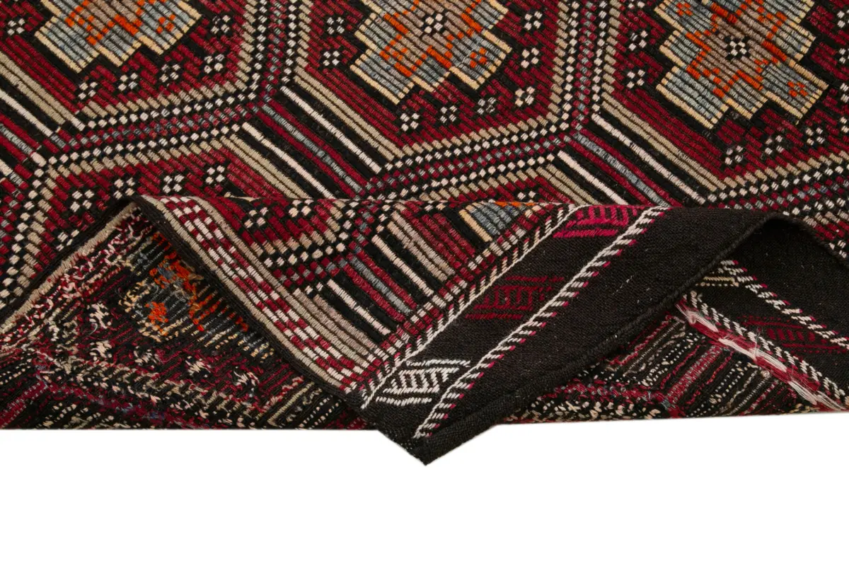 Cıcım Eskitme Multi Renk Keçi Kılı El Dokuma Kilim-193x311 - Görsel 6