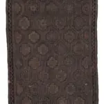 Cıcım Eskitme Kahverengi Renk Keçi Kılı El Dokuma Kilim-193x270