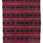 Cıcım Eskitme Kırmızı Renk Keçi Kılı El Dokuma Kilim-190x313