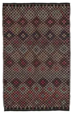 Cıcım Eskitme Multi Renk Keçi Kılı El Dokuma Kilim-203x313