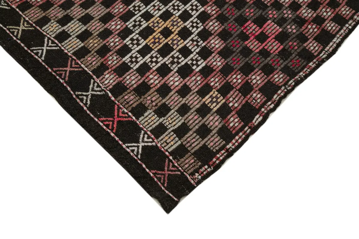 Cıcım Eskitme Multi Renk Keçi Kılı El Dokuma Kilim-203x313 - Görsel 4