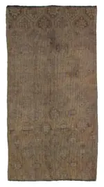 Cıcım Eskitme Bej Renk Keçi Kılı El Dokuma Kilim-166x323