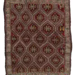Cıcım Eskitme Multi Renk Keçi Kılı El Dokuma Kilim-183x250