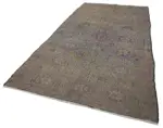 Cıcım Eskitme Bej Renk Keçi Kılı El Dokuma Kilim-184x350 - Görsel 3