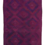 Cıcım Eskitme Mor Renk Keçi Kılı El Dokuma Kilim-160x325