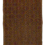 Cıcım Eskitme Multi Renk Keçi Kılı El Dokuma Kilim-180x305
