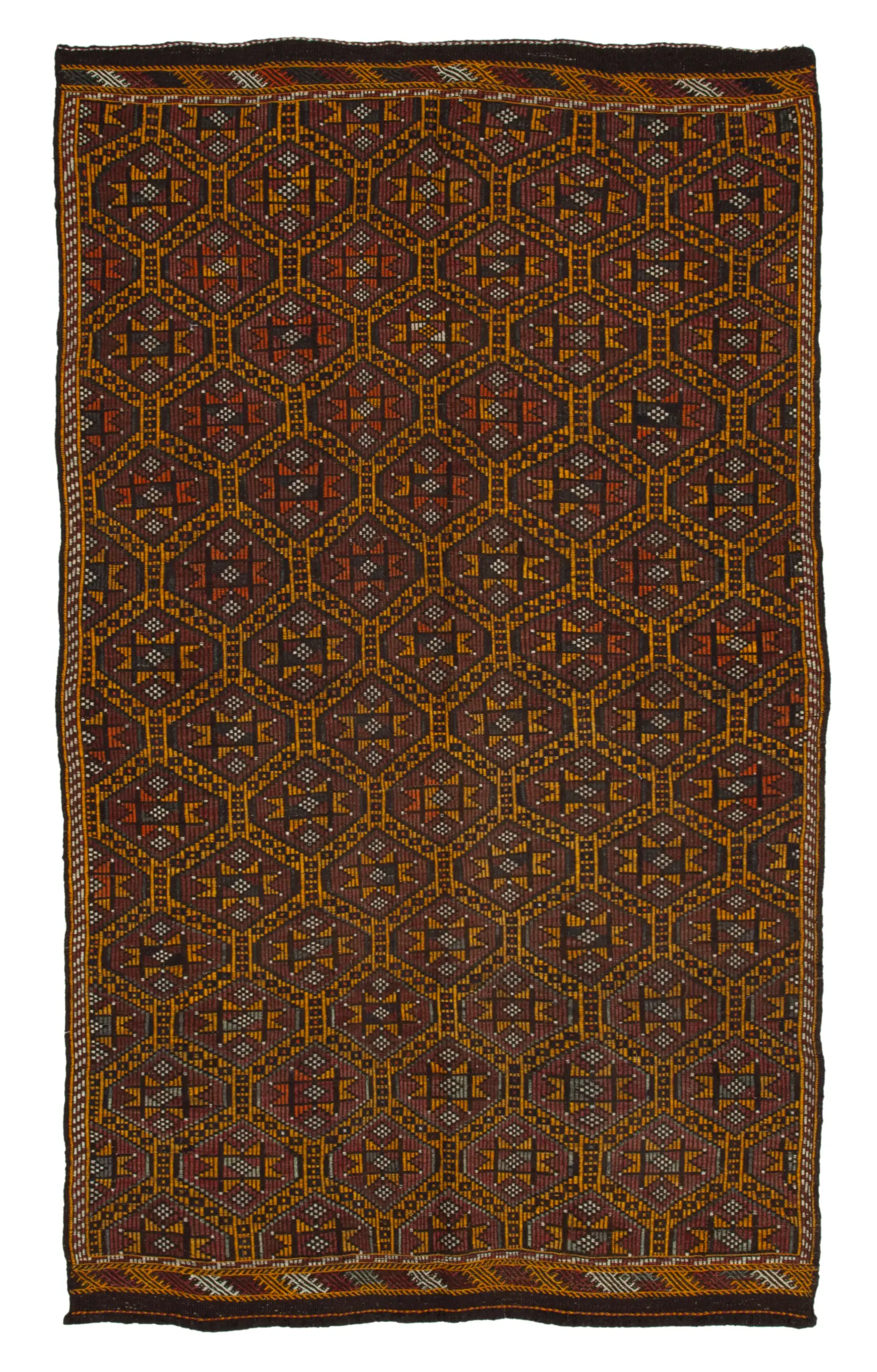Cıcım Eskitme Multi Renk Keçi Kılı El Dokuma Kilim-180x305 - Görsel 1