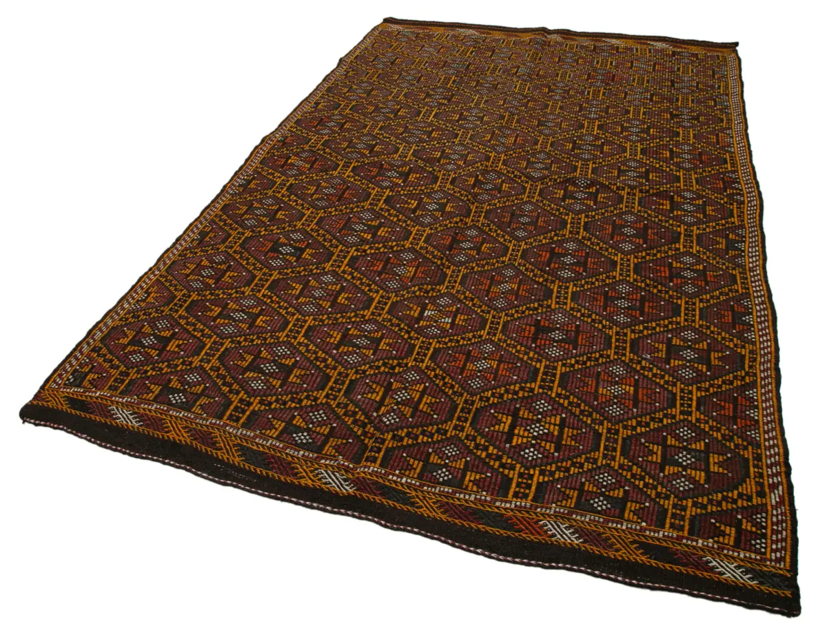 Cıcım Eskitme Multi Renk Keçi Kılı El Dokuma Kilim-180x305 - Görsel 3