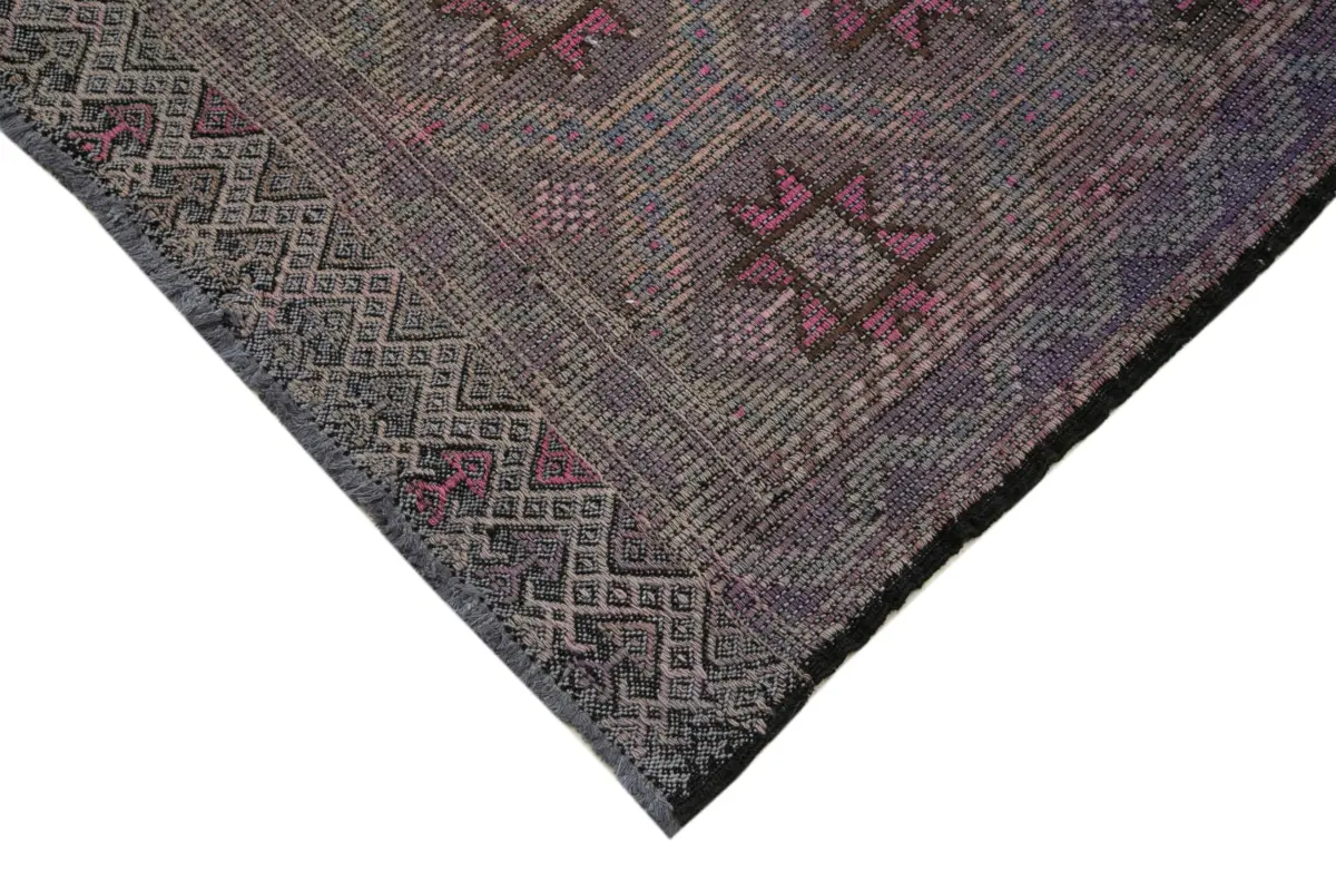 Cıcım Eskitme Multi Renk Keçi Kılı El Dokuma Kilim-190x307 - Görsel 4