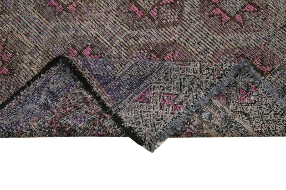 Cıcım Eskitme Multi Renk Keçi Kılı El Dokuma Kilim-190x307 - Görsel 6