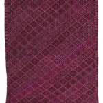 Cıcım Eskitme Pembe Renk Keçi Kılı El Dokuma Kilim-175x230