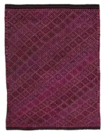 Cıcım Eskitme Pembe Renk Keçi Kılı El Dokuma Kilim-175x230