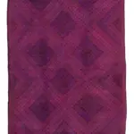 Cıcım Eskitme Mor Renk Keçi Kılı El Dokuma Kilim-175x355