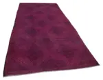 Cıcım Eskitme Mor Renk Keçi Kılı El Dokuma Kilim-175x355 - Görsel 2