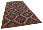Cıcım Eskitme Multi Renk Keçi Kılı El Dokuma Kilim-187x353 - Görsel 2