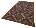 Cıcım Eskitme Multi Renk Keçi Kılı El Dokuma Kilim-187x353 - Görsel 3