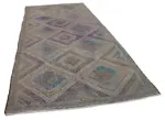 Cıcım Eskitme Bej Renk Keçi Kılı El Dokuma Kilim-170x347 - Görsel 2