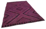 Cıcım Eskitme Pembe Renk Keçi Kılı El Dokuma Kilim-202x287 - Görsel 2