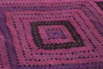 Cıcım Eskitme Pembe Renk Keçi Kılı El Dokuma Kilim-202x287 - Görsel 5