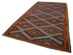 Cıcım Eskitme Multi Renk Keçi Kılı El Dokuma Kilim-194x363 - Görsel 3