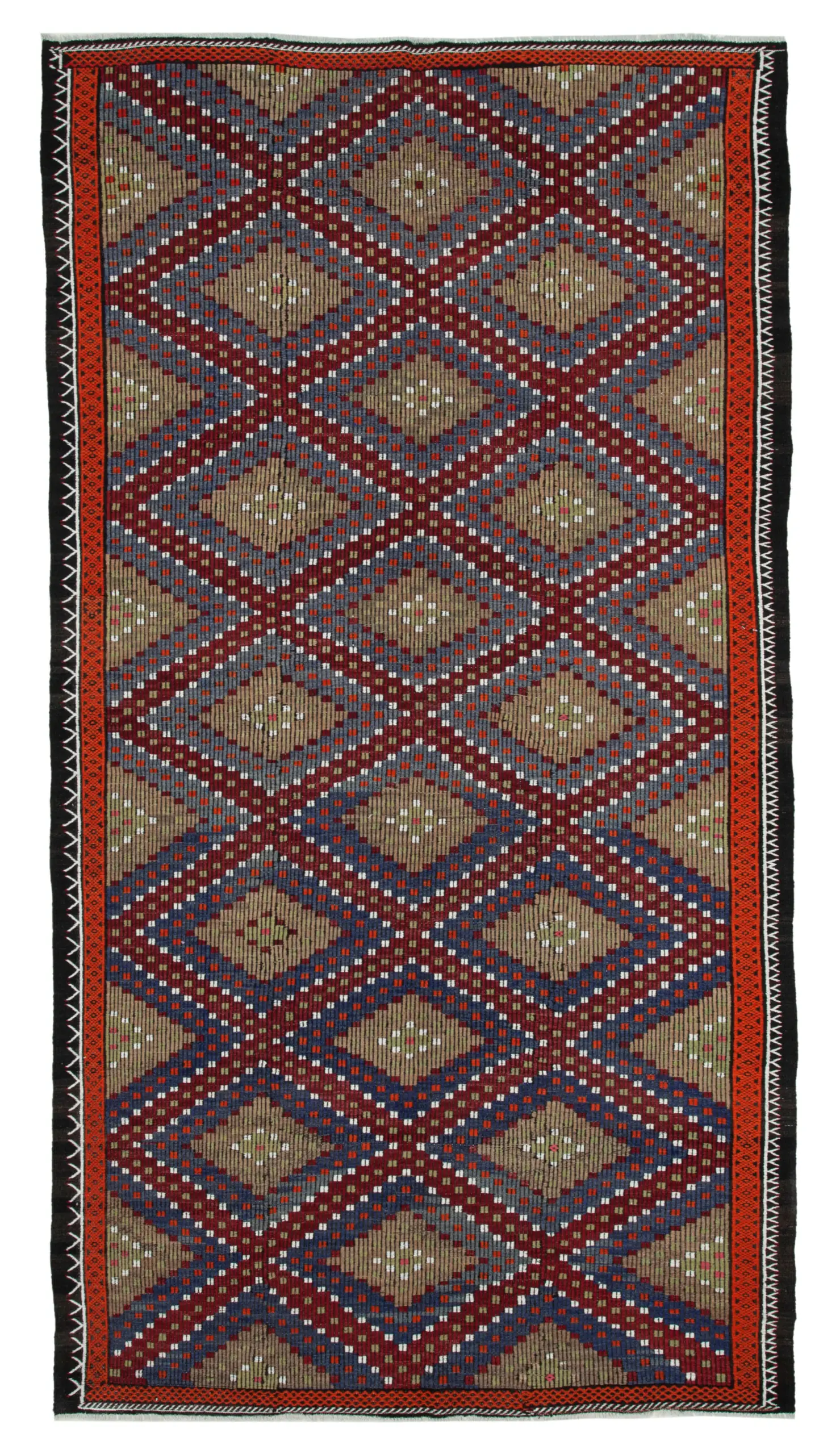 Cıcım Eskitme Multi Renk Keçi Kılı El Dokuma Kilim-200x358 - Görsel 1