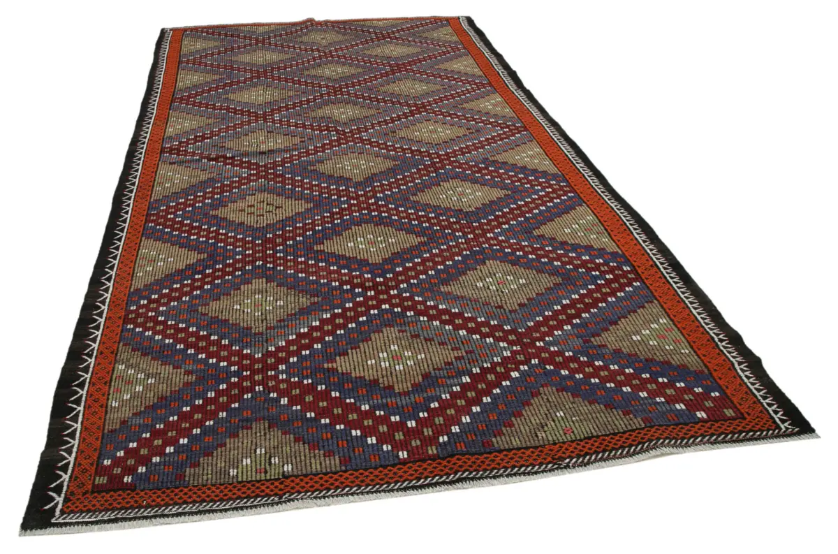 Cıcım Eskitme Multi Renk Keçi Kılı El Dokuma Kilim-200x358 - Görsel 2