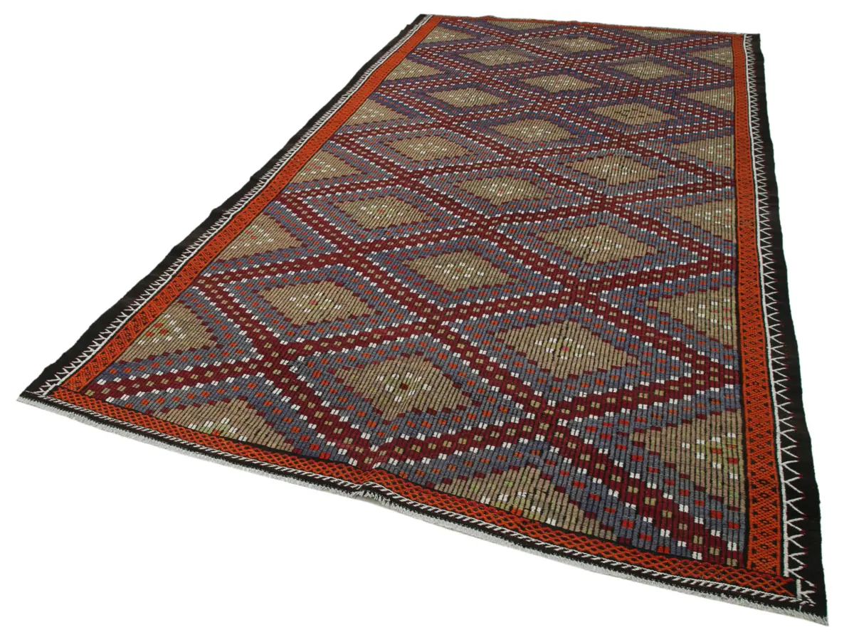 Cıcım Eskitme Multi Renk Keçi Kılı El Dokuma Kilim-200x358 - Görsel 3
