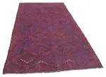 Cıcım Eskitme Pembe Renk Keçi Kılı El Dokuma Kilim-170x290 - Görsel 2