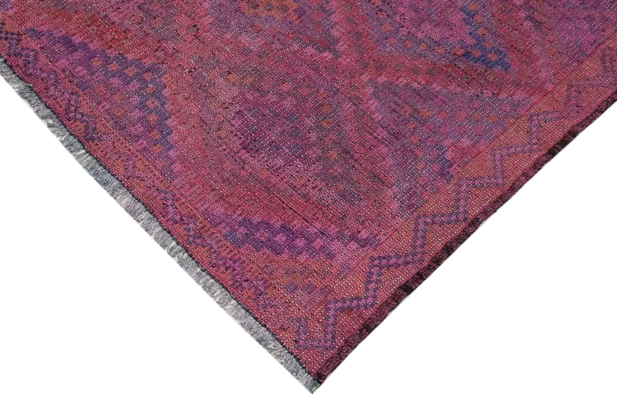 Cıcım Eskitme Pembe Renk Keçi Kılı El Dokuma Kilim-170x290 - Görsel 4