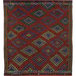 Cıcım Eskitme Multi Renk Keçi Kılı El Dokuma Kilim-211x268