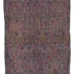 Cıcım Eskitme Mor Renk Keçi Kılı El Dokuma Kilim-160x272
