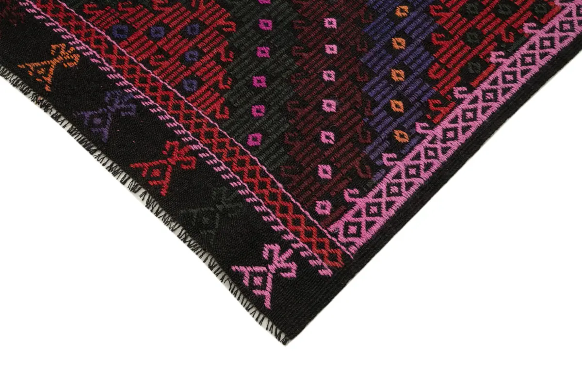 Cıcım Eskitme Multi Renk Keçi Kılı El Dokuma Kilim-215x295 - Görsel 4
