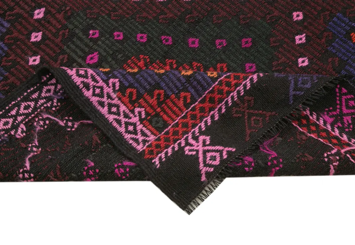 Cıcım Eskitme Multi Renk Keçi Kılı El Dokuma Kilim-215x295 - Görsel 6