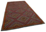 Cıcım Eskitme Multi Renk Keçi Kılı El Dokuma Kilim-190x338 - Görsel 2
