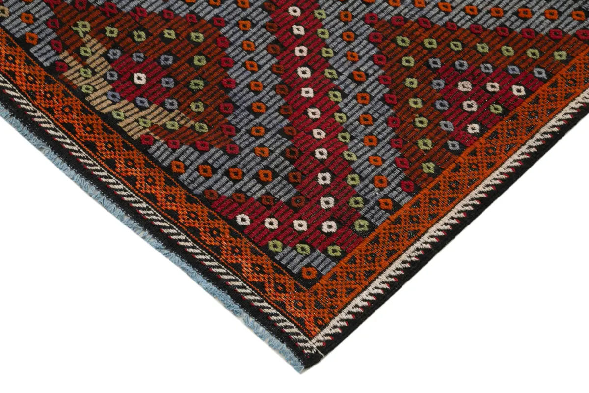 Cıcım Eskitme Multi Renk Keçi Kılı El Dokuma Kilim-190x338 - Görsel 4