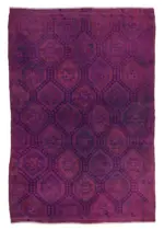 Cıcım Eskitme Pembe Renk Keçi Kılı El Dokuma Kilim-205x300