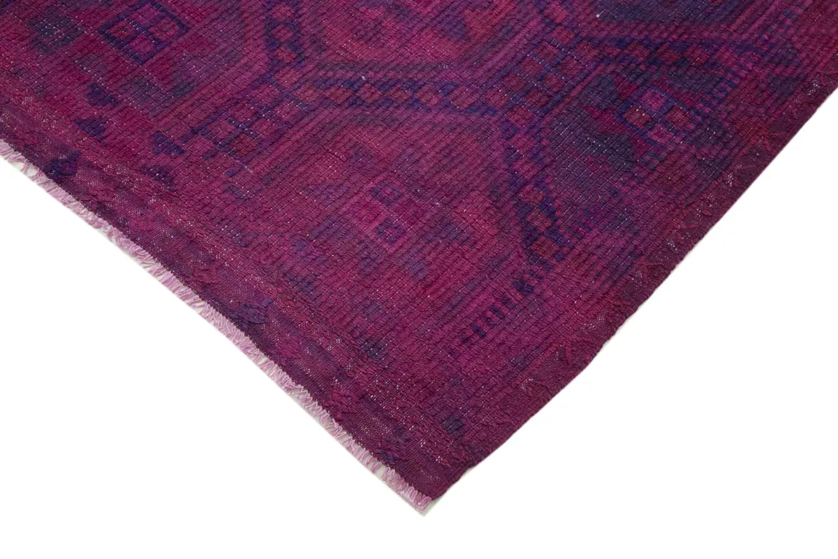 Cıcım Eskitme Pembe Renk Keçi Kılı El Dokuma Kilim-205x300 - Görsel 4