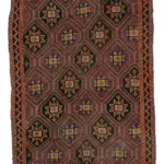 Cıcım Eskitme Kırmızı Renk Keçi Kılı El Dokuma Kilim-163x278