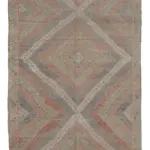 Cıcım Eskitme Multi Renk Keçi Kılı El Dokuma Kilim-196x319