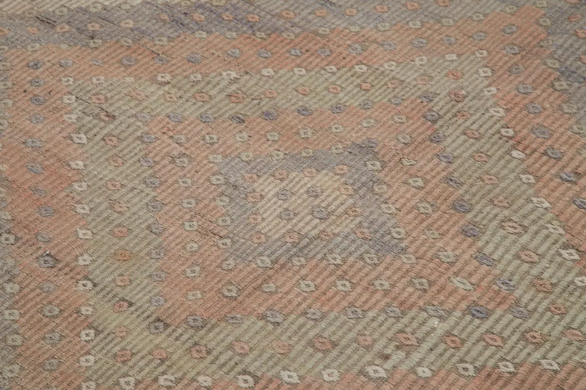 Cıcım Eskitme Multi Renk Keçi Kılı El Dokuma Kilim-196x319 - Görsel 5