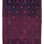 Cıcım Eskitme Pembe Renk Keçi Kılı El Dokuma Kilim-220x355