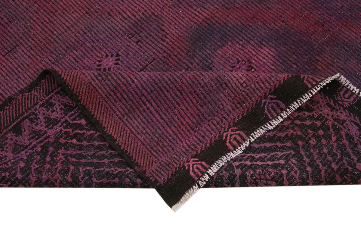Cıcım Eskitme Pembe Renk Keçi Kılı El Dokuma Kilim-220x355 - Görsel 6