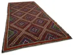 Cıcım Eskitme Multi Renk Keçi Kılı El Dokuma Kilim-178x376 - Görsel 2