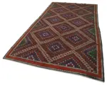 Cıcım Eskitme Multi Renk Keçi Kılı El Dokuma Kilim-178x376 - Görsel 3