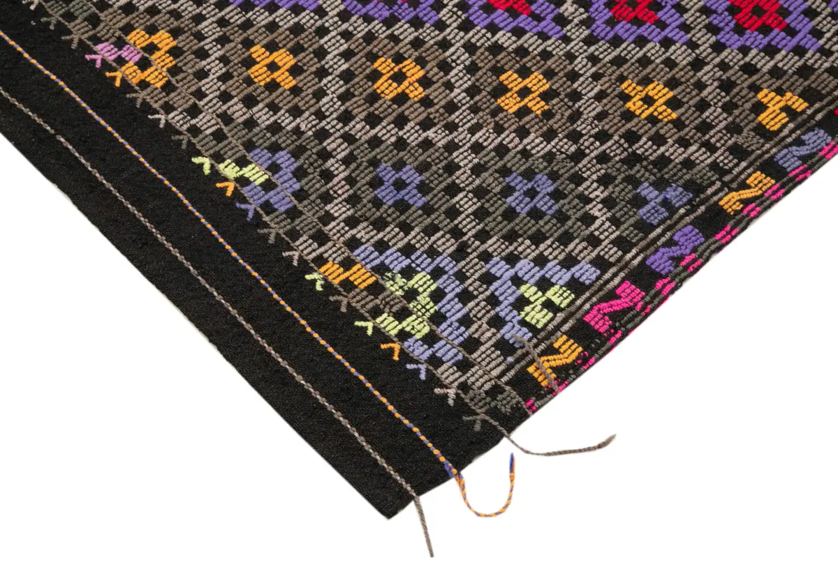 Cıcım Eskitme Multi Renk Keçi Kılı El Dokuma Kilim-191x236 - Görsel 4
