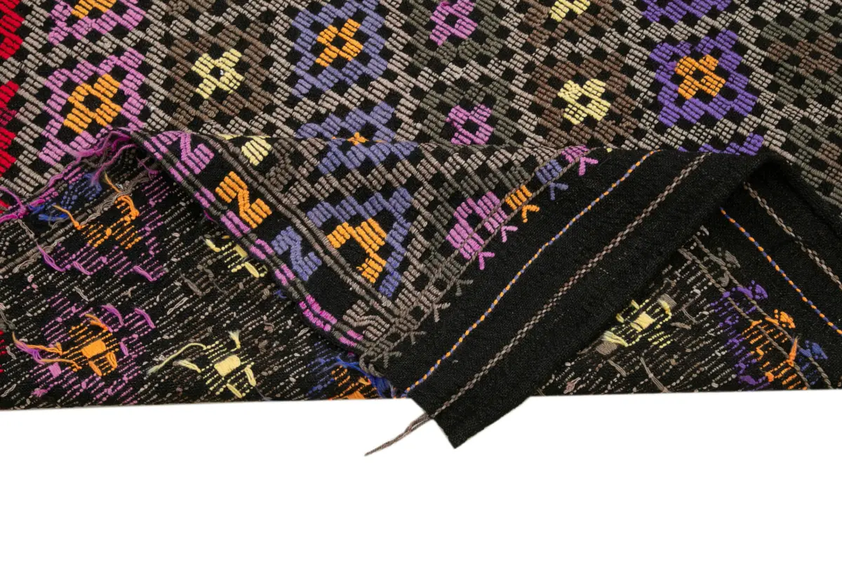 Cıcım Eskitme Multi Renk Keçi Kılı El Dokuma Kilim-191x236 - Görsel 6