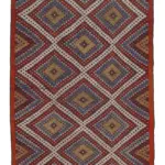 Cıcım Eskitme Multi Renk Keçi Kılı El Dokuma Kilim-201x433