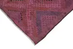 Cıcım Eskitme Pembe Renk Keçi Kılı El Dokuma Kilim-158x365 - Görsel 4