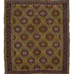 Cıcım Eskitme Multi Renk Keçi Kılı El Dokuma Kilim-191x223