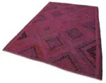 Cıcım Eskitme Pembe Renk Keçi Kılı El Dokuma Kilim-180x290 - Görsel 3